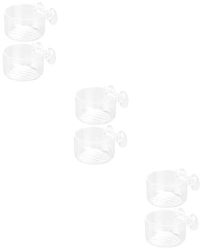 Happyyami 6stücke Fischfütterungskreis Transparent Einfaches Design Für Aquarien Robustes Material Praktische Fütterungslösung Für Fische Und Schildkröten Für Aquarienbedarf