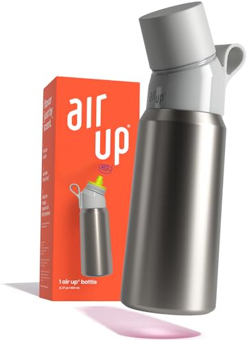 air up® 28oz Silver Steel Insulated Water Bottle with Straw | Gym Infused Water Bottle