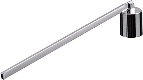 kesurpae Kerzenlöscher aus Edelstahl, tragbar, wiederverwendbar, waschbar, einfarbige Abdeckung, Esszimmer, Partys, Silber, 19.5 cm
