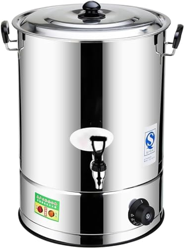 Distributeur de boissons chaudes, distributeur de chaudière à eau chaude en acier inoxydable, urne de restauration de thé for jus de café, thé, boissons chaudes(Size:60L)