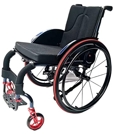 SaryEdge Sport-Leichtbau-Klapprollstuhl, Transport-Mobilrollstuhl, Leichtbau-Manueller Sport- und Freizeitrollstuhl(38cm-A