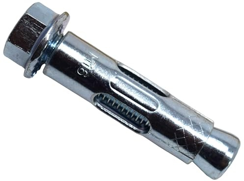 MASONMATE MAMSAM1665 Hex Nut Sleeve Anchor M16 x 65mm (25) Ankerbolzen, Silber