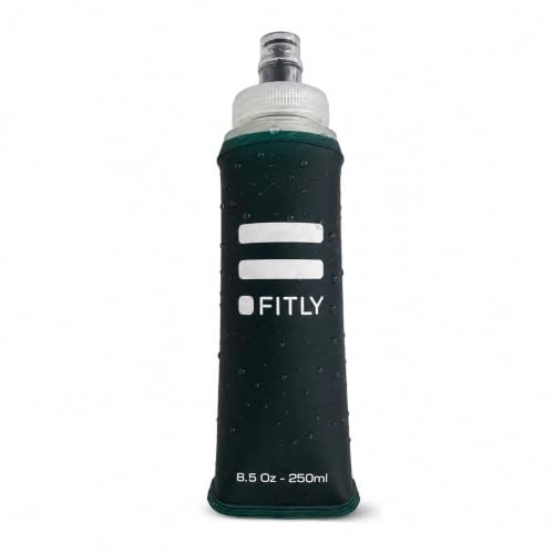 FITLY Flask 250 ml Forest Green - Ideal Zum Laufen, Wandern, Radfahren - Lauf Trinkflasche Für Outdoor-Sport - Sportflasche Trinkflasche Wandern - Wasser Flasche Für Hydration Rucksack