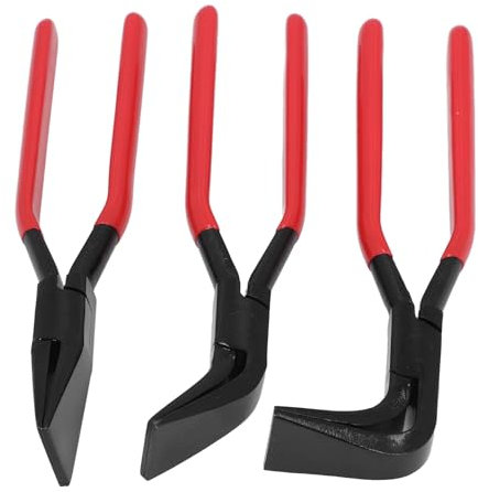 Alicates para Doblar Metal de 3 Piezas, Cerradoras Manuales de Mandíbula Recta de 45 Grados y 90 Grados para Doblar y Aplanar Láminas de Metal para Techadores, Plomeros y