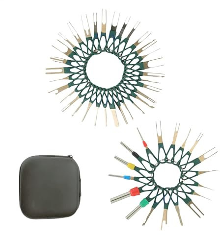 Kit d'outils de retrait de goupille de connexion | 38 x courant de retrait de broches de prise électrique | Kit de réparation d'extracteur de clé pour voiture automobile