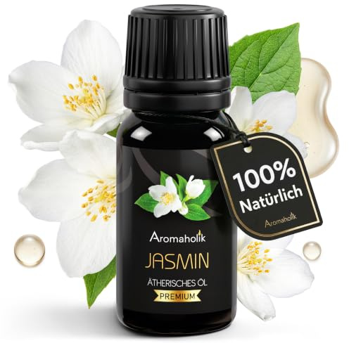 Jasminöl BIO 10 ml – 100% natürlich, ätherisches Öl aus Indien für Diffuser, Saunaaufguss & Aromatherapie, Zertifiziertes Öl für Sauna & Massage