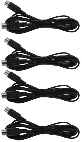 Lurrose Midi und 5-polig Verlängerungskabel Stück 4 Doppelseitiges Design Kupfer Pvc für 3 Meter E-drums und Keyboards