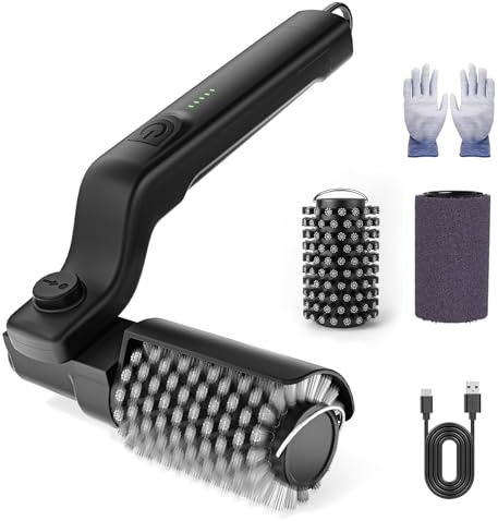 Brosse à récurer automatique pour barbecue：180° réglable，Contrôle d'alimentation 3 vitesses, brosse de nettoyage en acier inoxydable rechargeable, nettoyeur imperméable avec tête de brosse supplémenta