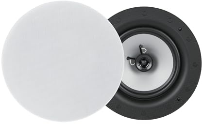 SLx 2 Way 100V 8 Ceiling Speaker 60W Woofer with Mylar Dome Tweeter, 258mm Cut Out, Easy Installation, Powerful Audio for Restaurants, Retail & Hospitality