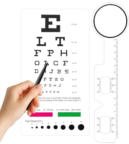 Tableau d'examen de la vue – Panneau de dépistage de la vue, disposition claire des lettres, guide de lecture à contraste élevé, tableau d'évaluation mural avec format de visualisation facile | Convie
