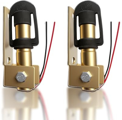 Halter für Rundumleuchte 12V, Messing Halterung für Traktor Rundumleuchten mit Kabel und Gummikappe, Rundumkennleuchte Warnleuchte Ø 24 mm für Landmaschinen, Baufahrzeuge und Gabelstapler