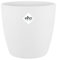 Elho Brussels Rond 22 - Pot De Fleurs pour Intérieur - Plastique 100% recyclé - Ø 22.3 x H 20.6 cm - Blanc/Blanc