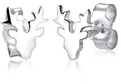 Elli Ohrringe Damen Hirsch Motiv Verspielt in 925 Sterling Silber