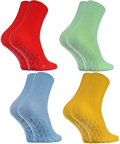 Rainbow Socks - Damen Herren Antirutsch Diabetiker Socken Ohne Gummibund ABS