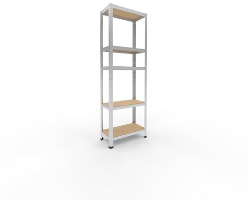 shelfplaza Home 180x60x30 cm Estantería Pesada en galvanizada con 5 baldas y 175 kg de Capacidad de Carga por balda