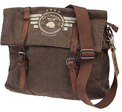 Greenburry Vintage Umhängetasche Braun 29x33x11cm
