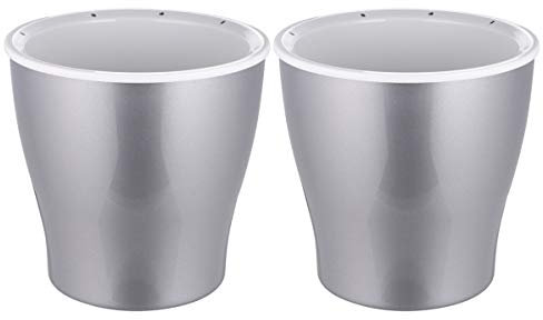 Cabilock 2pièces Pot De Fleurs Auto-Irrigation Plastique Lot de Jardinage Créatif Support à Plantes Durable pour Intérieur Et Extérieur Moyen
