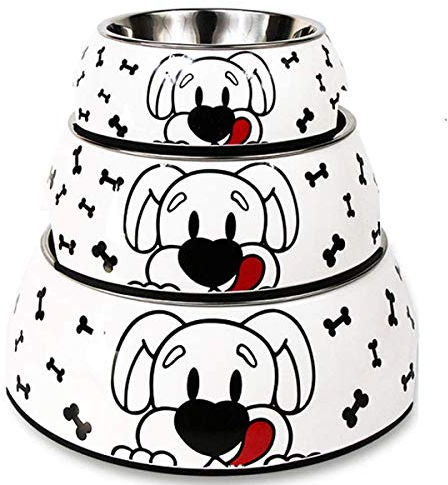 Hund Fressnapf, Katze Futternapf rutschfest | für kleine & mittelgroße Hunde | Futternapf Katze | Hunde-Napf Hund | Katzen-Napf Edelstahl-Napf | Kunststoff (Medium,Hund)