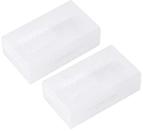 YOUTHINK Battery Storage Case, 2PCS Transparent Battery Box Container Battery Storage Box Battery Holder Organizer