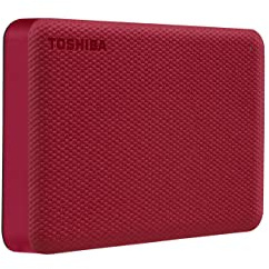 Toshiba Canvio Advance 4TB Portable External Hard Drive USB 3.0, Red - HDTCA40XR3CA
