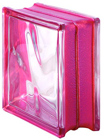 Bloque de vidrio Bormioli Rocco Pure Reflejos Rojo | cm 19x19x8 | Unidad de venta 1 caja de 6 pzas