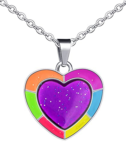 Feilok Women's Necklace Chain Stainless Steel Dolphin Pendant Color Change Temperature Necklace for Women