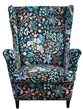 Eco-Ancheng Wingback Chair Slipcover 2 Piece Wingback Chair Cover Spandex Wing Chair Slipcovers Wingback Armchair Covers with Elastic Bottom for Living Room Wingback Chair