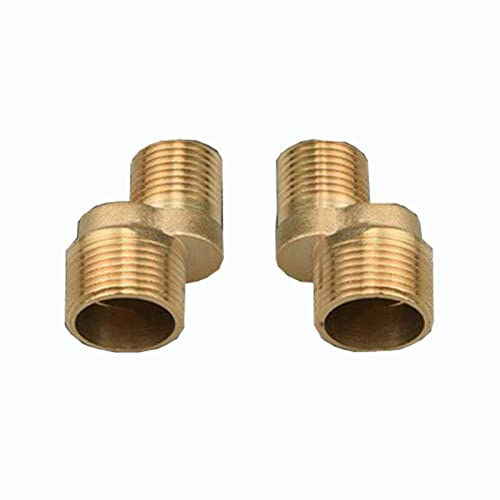 BiaoTeng Excentricas Grifo Ducha,Brazo Oscilante Ajustable,Reductor Laton 3/4 A 1/2,Reductor De 3/4 A 1/2 Adaptador,Adaptador Grifo Ducha 1/2 3/4,dorada A