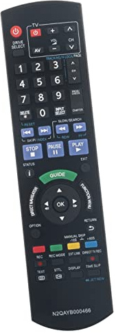 N2QAYB000466 VINABTY Replaced Remote Fit for Panasonic DVD Recorder DMR-EZ49VEB DMR-EZ49V N2QAYB000469 DMR-EX99 DMR-EX99VEB EUR7659YN0 DMR-EZ45VEBS DMR-EZ45 N2QAYB000130 DMR-EZ48VEB DMR-EZ48