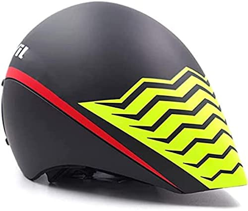 POUR Casque De Triathlon avec Lunettes Magnétiques, Visière Amovible Casque De Vélo, 4 Aérations, Contre-la-Montre De Cyclisme Homme Femme, 55-61 Cm,Noir,Friendly321