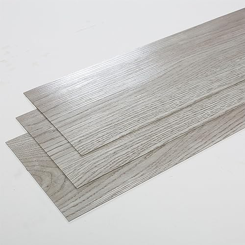 HCZION Holzoptik Vinylbodenbelag PVC Boden Selbstklebende Retro Fliesen Badezimmer Fliesenaufkleber PVC Bodenbelag- Eiche Linoleum