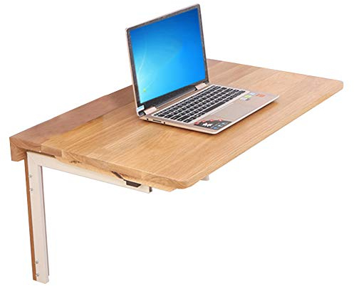 GMLBRMW Schwebende Wandregale, wandmontierter Drop-Leaf-Klapptisch, Aufhängung, Computertisch, stabile Metallhalterung, Holz, Belastung 40–60 kg, 70 x 50 cm