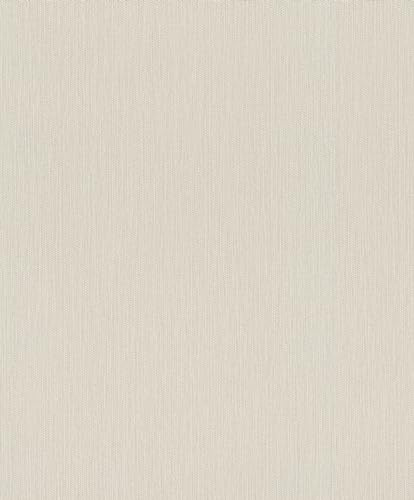 Rasch Tapete 536881 - Vliestapete mit feiner Linien-Struktur Rillenstruktur in Grau aus der Kollektion Country Charme