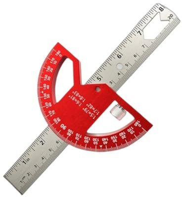 Transportador angular, detector de ángulo - transportador de aleación de aluminio para carpintería | Herramienta de búsqueda de ángulo multifuncional, accesorios de medición de ángulo para carpinteros