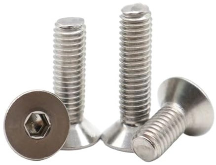 Generisch M4 M5 M6 M8 M10 M12 304 A2-70 Edelstahl Innensechskant Senkkopfschraube Flachkopfschraube Innensechskantschrauben(40mm,M12-1pcs)