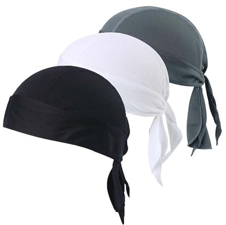 CLKE 3 STK Bandana Cap Unterm Radhelm Kopftücher Fahrrad Mütze Kopftuch, Sports Bandana Cap, Kopftuch Herren Damen für Schwimmen Joggen Laufen Wandern Berggehen Radfahren und Motorrad