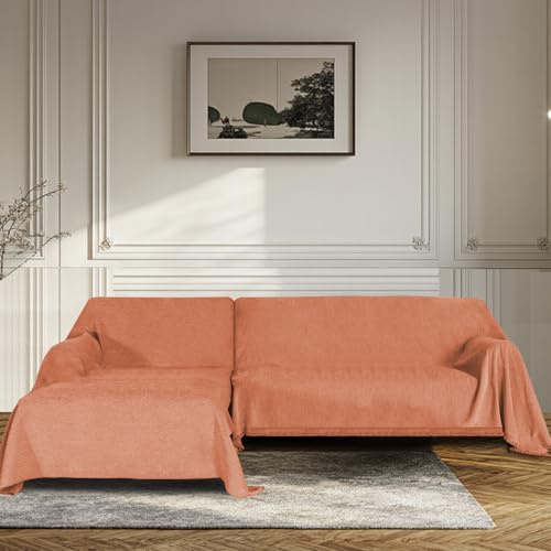 BellaHills Sofa Überzug 3 Sitzer Ecksofa I Form Wasserdicht Sofaüberwurf Kratzschutz Sofa Katze Sofabezug Waschbar Chenille Sofaschoner Schutzdecke Couch Überzug