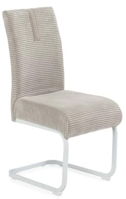 Generisch Schwingstuhl - Beige - Perlweiß - Cordbezug - Metallgestell