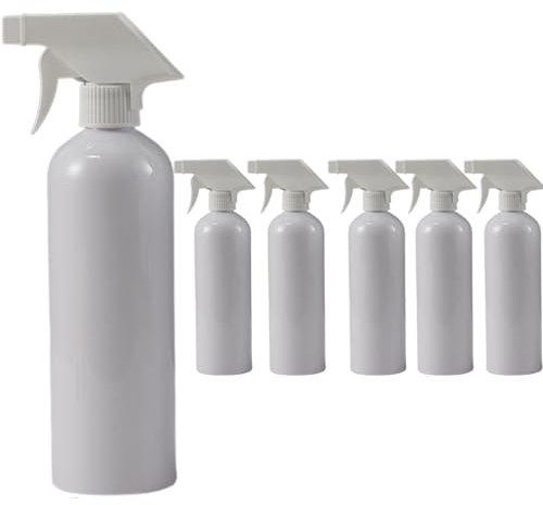 Botellas pulverizadoras, 6 recipientes de aerosol, 500 ml, pulverizador de limpieza de PET resistente para el hogar, jardín, plantas, loción para el cabello