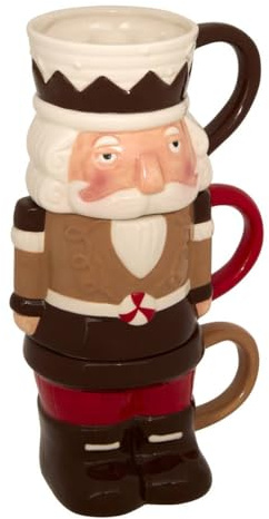 Atmosphera - Adt set 3 mugs casse noisette