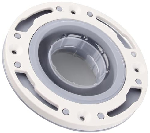 Toilet Flange Extender, Toilet Ring, Toilet Flange Silicone and ABS Gray Universal Toilet Flange Replacement for 4in 5in Special 3in Waste Pipe