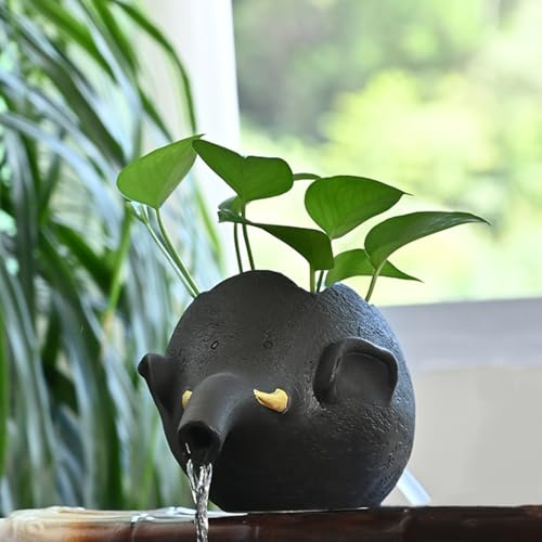 WNYAILLL Cracheurs d'étang, fontaines de Piscine pour piscines Hors Sol, Bassin De Jardin Décoration Intérieure Et Extérieure, Circulation Eau Apaisante(Black)