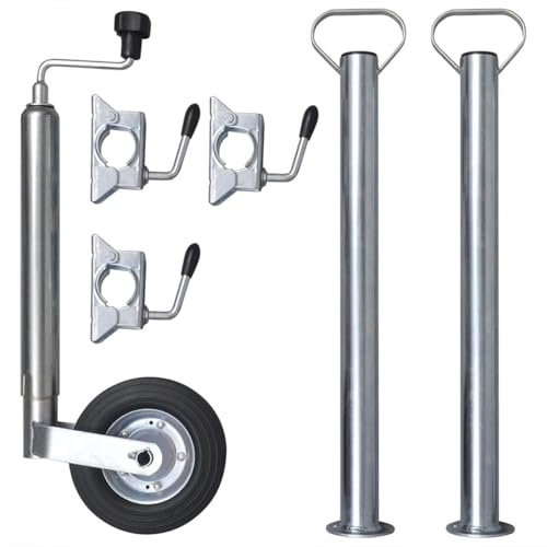 Gecheer Roue jockey de remorque avec 2 supports et 1 collier divisé