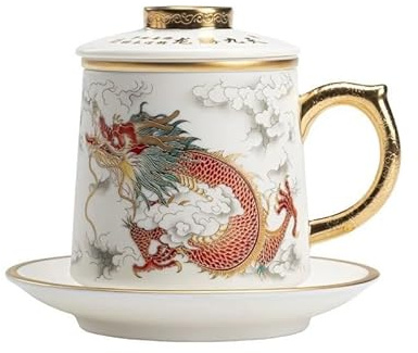 Tazas de té chino de viaje, taza de café retro, taza de té personal, taza de té para el hogar, hostelería, taza de cerámica, juego de té y separación de agua, taza de oficina, taza infusora de té