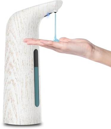 Summon The Elve - Dispenser di sapone automatico in plastica, 400 ml, 4 | Dispenser di sapone elettrico senza contatto, funzionamento a batteria, con sensore, per bagno, cucina, liquidi