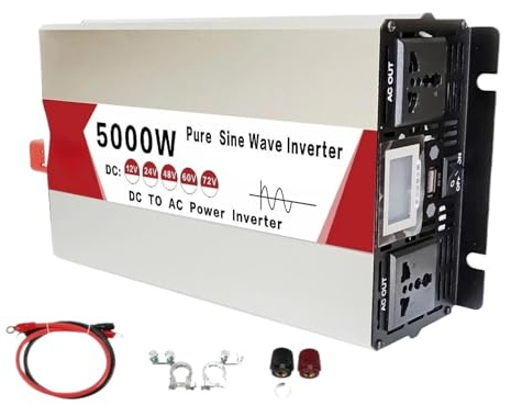 Transformateur Convertisseur Puissance 12 V 220 V CC vers CA 5000 W 2500 W 5 KW 2.5 KW À Onde Sinusoïdale pour Voiture Solaire(48V,120V(50HZ),Europe)