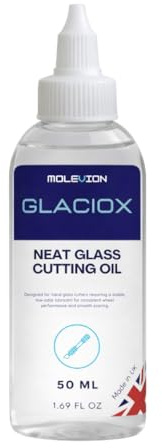 Molevion Glaciox Neat Glass Cutting Oil 50 ml | Low-Odour, Hand Glass Cutter Oil, Smooth Scoring, Clean Breaks, Consistent Wheel Performance