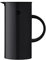 Stelton Isolierkanne EM77 0,5 liter - Doppelwandige Isolierkanne für heiße/kalte Getränke - Tee- & Kaffeekanne mit Glaseinsatz, Magnetverschluss, Schraubdeckel, Vintage-Design - 0,5 Liter, Schwarz