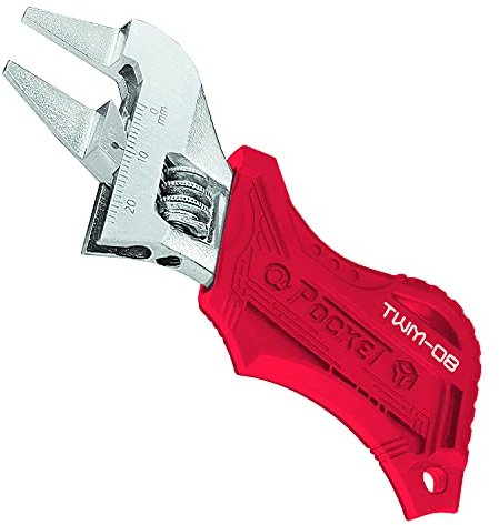 Kurzer verstellbarer Schraubenschlüssel mit ultraschlankem Maul (nur 2 mm dick) Kleiner Taschenschlüssel, 110mm, ENGINEER TWM-08