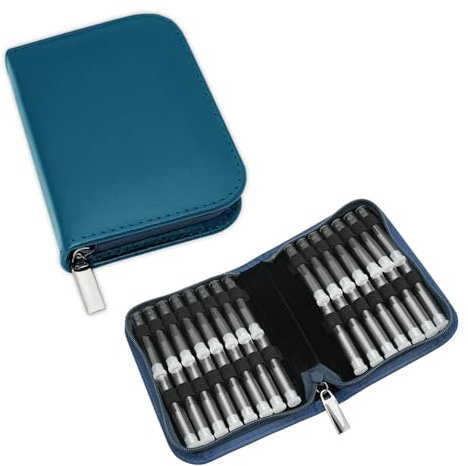 Homöopathie Taschenapotheke Klassik mit 30 Klargläsern Leder blau für Globuli